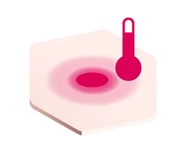 Icon Erwärmung der Haut