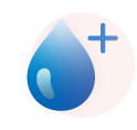 Icon Wassertropfen mit Plus-Icon